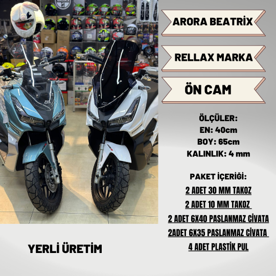 RELLAX ARORA BEATRİX 150 ÖN CAM