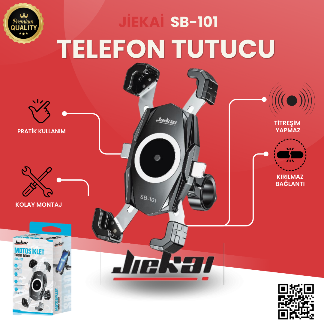 JİEKAİ SB-101 AYNA VE GİDON BAĞLANTILI TELEFON TUTUCU