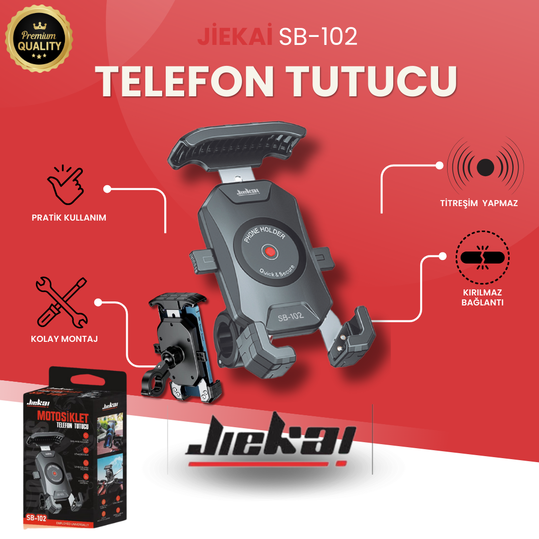 JİEKAİ SB-102 AYNA VE GİDON BAĞLANTILI TELEFON TUTUCU 