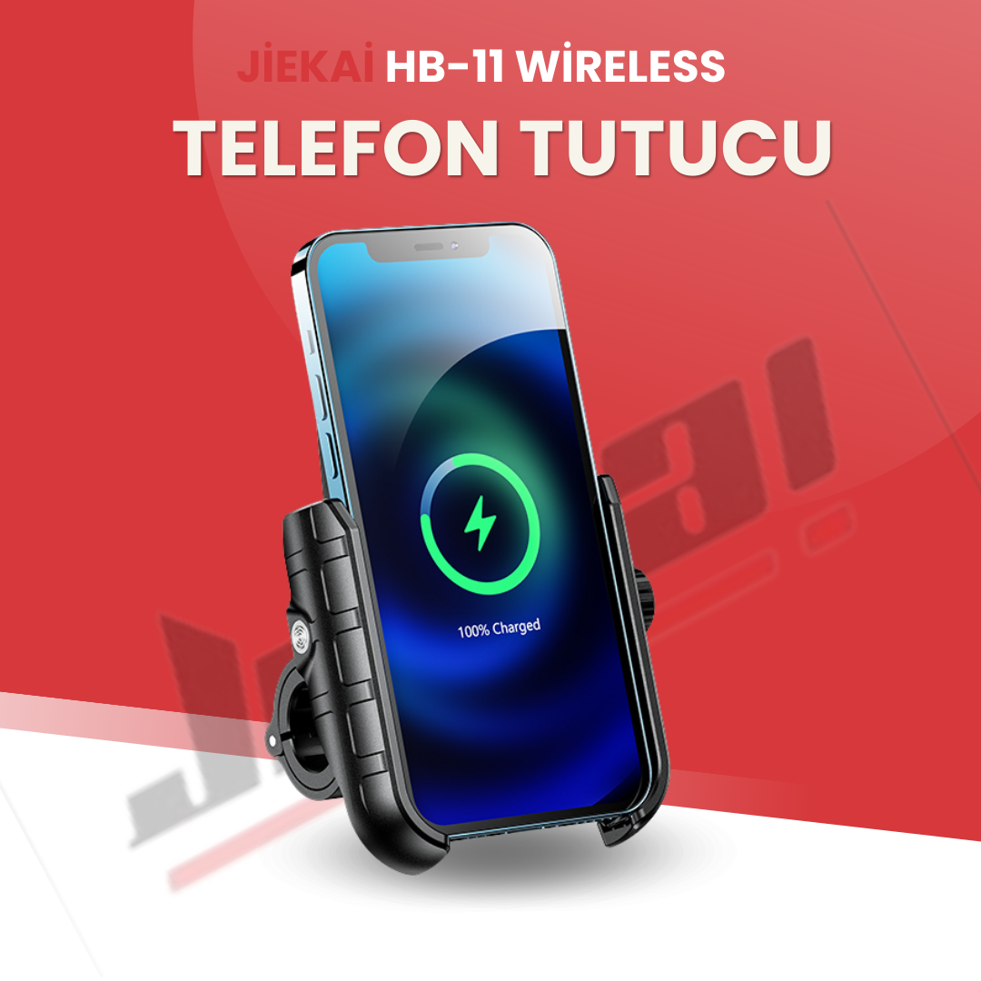 JİEKAİ HB-11 TİTREŞİM MODÜLLÜ Wireless şarjlı Ve TYPE-C şarjlı TELEFON TUTUCU AYNA VE GİDON BAĞLANTILI